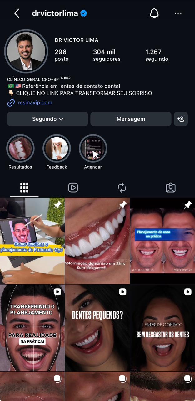 Perfil do Instagram Dr. Victor Lima — drvictorlima